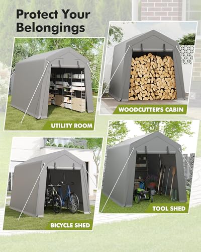 6 x 8 ft Carport Storage Shed