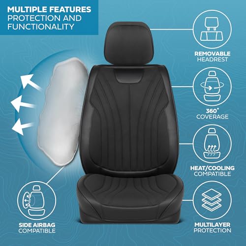 Curated Suede Leather Seat Covers for Cars & SUVs (2 Count)