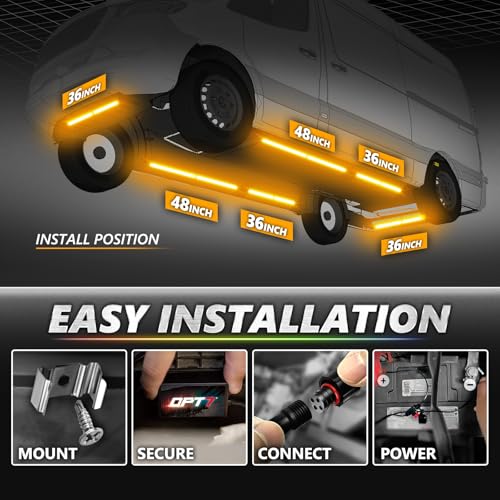 Aura Pro RGB Aluminum RV Underglow Lights with App & Remote Control (6 Count)