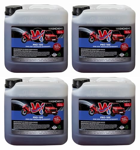ash Chems Pro 100 Touchless One Step Car Wash Detergent Soap Concentrate (512 Fl Oz)