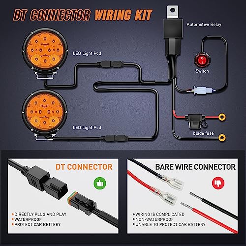 5.7" Round Amber LED Driving Light