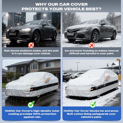 10 Layers Car Cover with Charger Port Custom Fit for Tesla Model Y