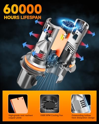 9007 Bulb 50000LM HB5 Light Bulb (2 Count)