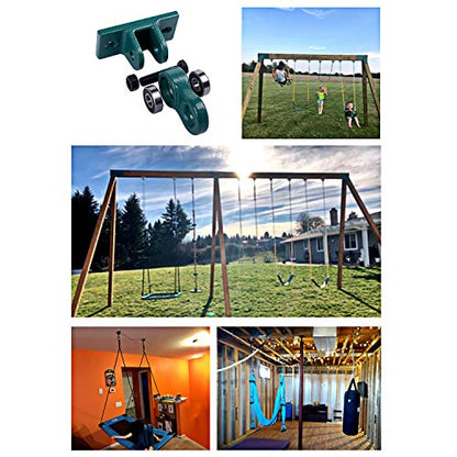 Heavy Duty Metal Color Swing Hangers Screws Bolts Included Over 5000 lb Capacity Playground Porch Yoga Seat Trapeze Wooden Sets Indoor Outdoor 2 Pack (2 Count)