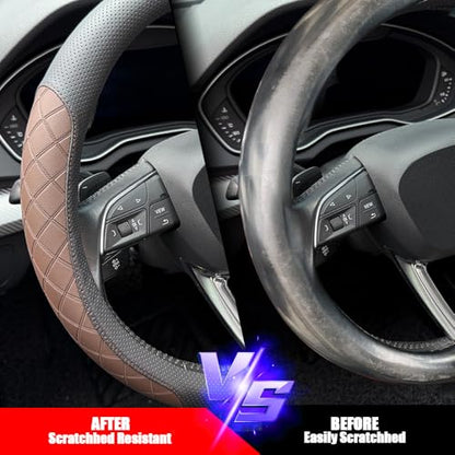 Nappa Leather Steering Wheel Cover