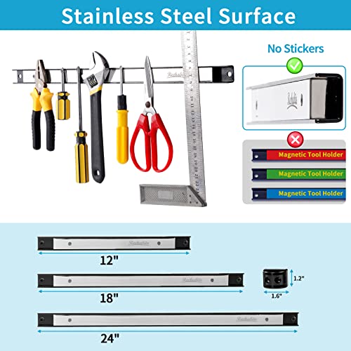 6 Pieces 18" Magnetic Tool Holder Strip (6 Count)