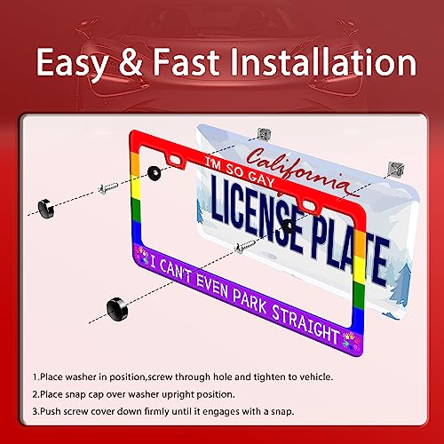 I'm So Gay I Can't Even Park Straight License Plate Frame 12.3"x6.3"