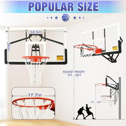 54.5" Wall Mounted Basketball Hoop