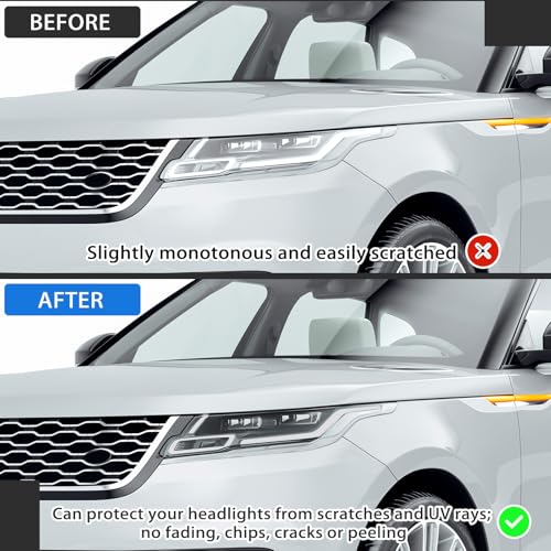 16" X20ft Long Headlight Taillight Tint Film Vinyl Tint Wrap Roll 40% VLT Self Adhesive Tail Light Fog Lights Films with Scraper Vinyl Film Sticker Roll Car Accessories