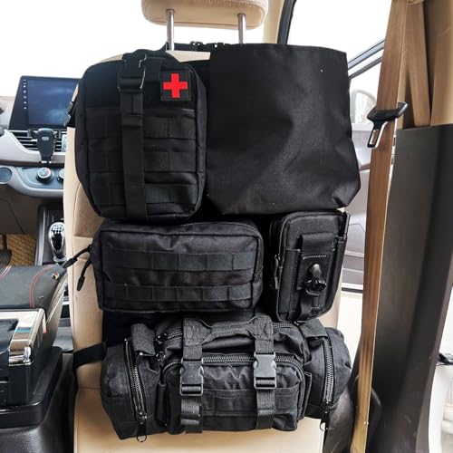 7 PACK Tactical Seat back organizer Truck organizer With 6 Detachable Pouches Universal For Car Truck Ford Jeep Military