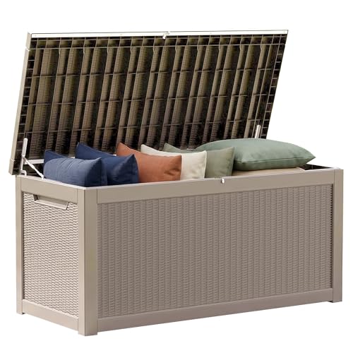 320 Gallon Outdoor Storage Box Patio Deck Box Waterproof