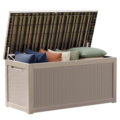 320 Gallon Outdoor Storage Box Patio Deck Box Waterproof