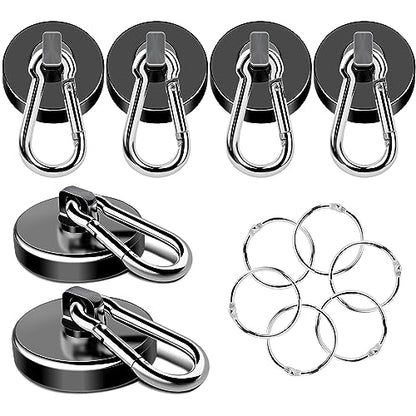 Strong Magnetic Hooks Heavy Duty 110LB+ Swivel Neodymium Magnets