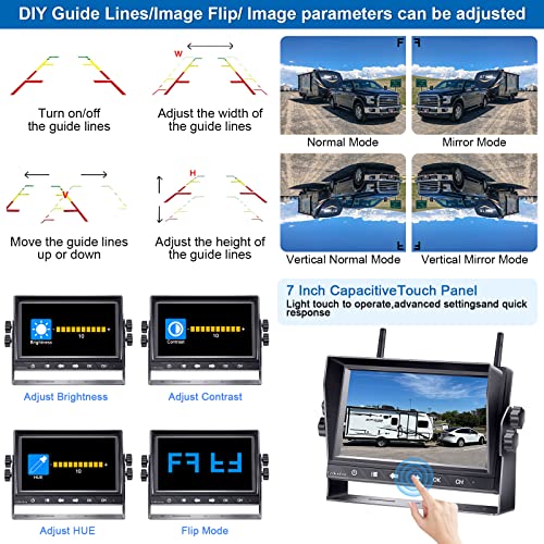 HD 1080P 7 inch RV Wireless Backup Camera