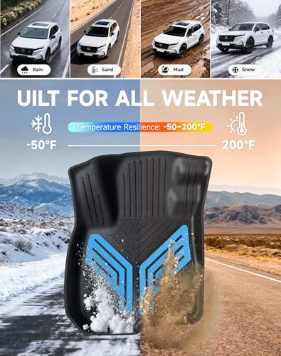 Premium Color TPE Floor Mats Custom Fit for Honda CR