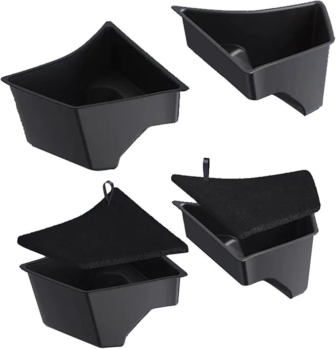 Compatible For Tesla Model 3 2024 Highland Car Trunk Side Storage Box Bins Cargo Compartment Box Boot Organizer Bucket Car Accessories(4PCSS)