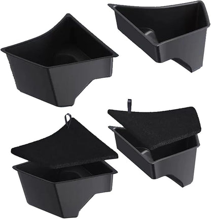 2pcsTrunk Side Storage Box Storage Box with 2 Cover Plate Compatible for Tesla Model 3 2024 Highland Car Accessories Replace Components (Color : 2PCS)