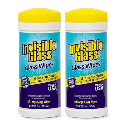 90160 2PK Glass Cleaning Wipes (80 Count)