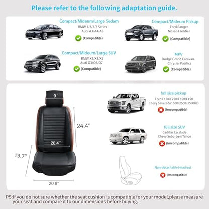 Universal Leather Car Seat Covers Full Set