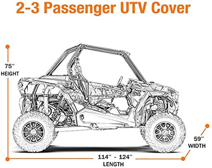 UTV Cover Waterproof Heavy Duty Oxford Cloth All Weather Protection Covers 2