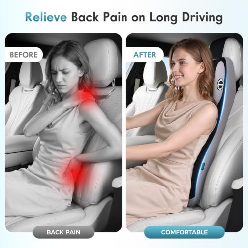 Upgraded Car Seat Lumbar Support Pillow and Adjustable Headrest One
