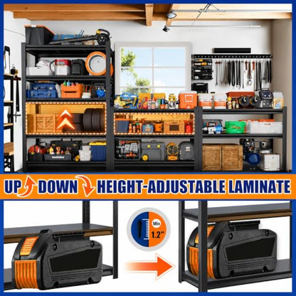 Garage Shelving Heavy Duty Metal Unit Adjustable 5