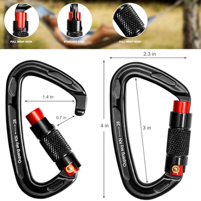 Auto Locking Carabiner Clips (2 Count)