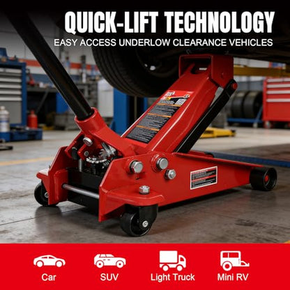 Heavy Duty Hydraulic Car Floor Jack with Quick Lift Pump for All Terrain Vehicles