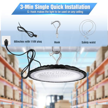 20 Pack 150W UFO Led High Bay Light Fixture (20 Count)