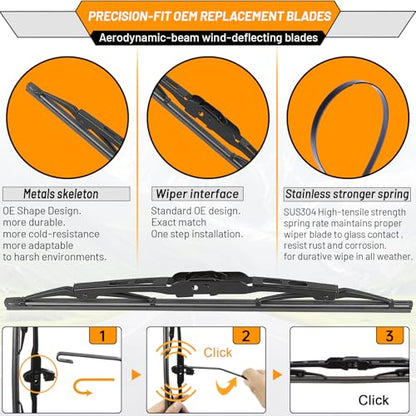 Windshield Wiper Blade Replacement for Chevy Trax Buick Encore