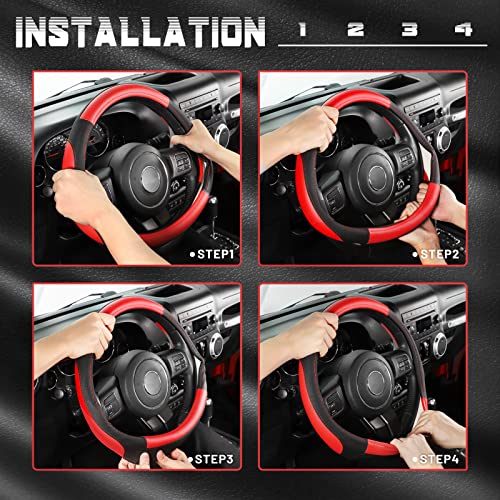 Car Steering Wheel Cover for F150 Tundra Range Rover 15.5"