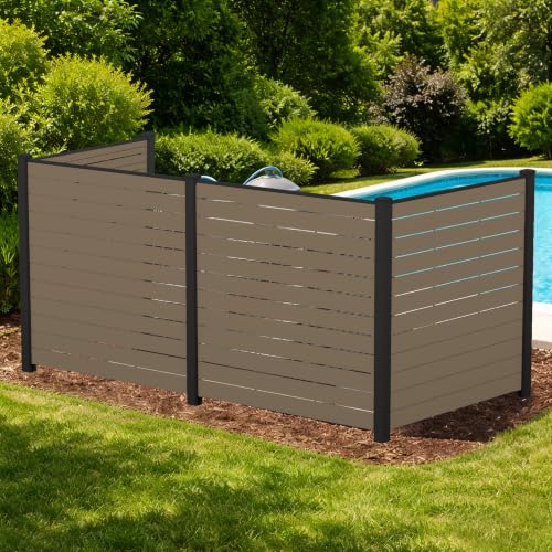 50" W x 48" H Outdoor Privacy Screen with Aluminum Posts