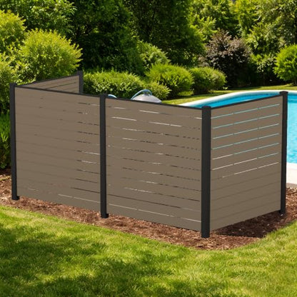 50" W x 48" H Outdoor Privacy Screen with Aluminum Posts