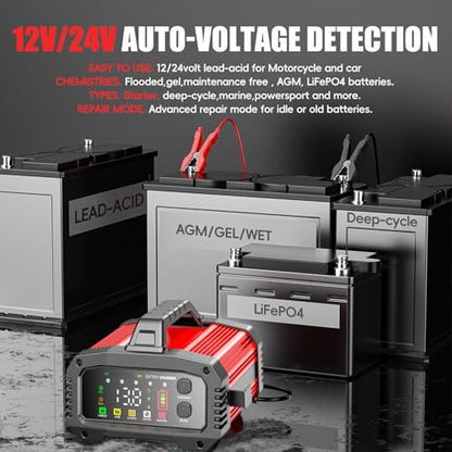 25A 12V 24V Smart Car Battery Charger