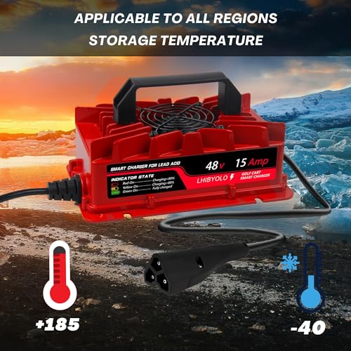 48V Golf Carts Battery Charger for 15 AMP EZGO RXV & TXT