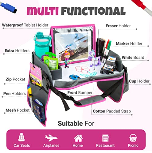 Kids Travel Tray with Dry Erase Board
