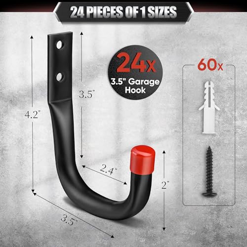 24 Pack Heavy Duty Garage Hooks
