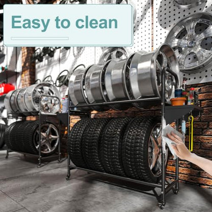 Rolling Tire Storage Rack