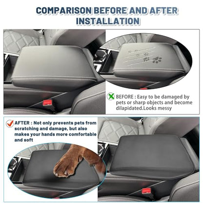 2026 Atlas Cross Sport Armrest Cover for Volkswagen Atlas 2026 Accessories Center Console Cover 2024 Atlas Armrest Cover Protector Compatible with 2024 2025 2026 VW Volkswagen Atlas Cross Sport