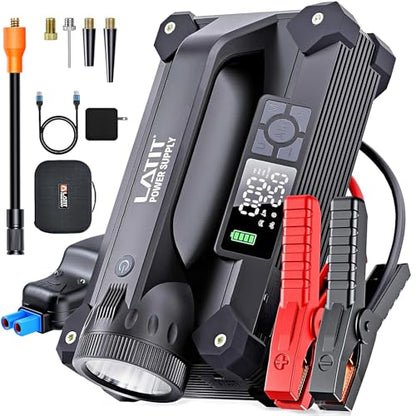 Qi04S 6000A Jump Starter with Air Compressor 150PSI