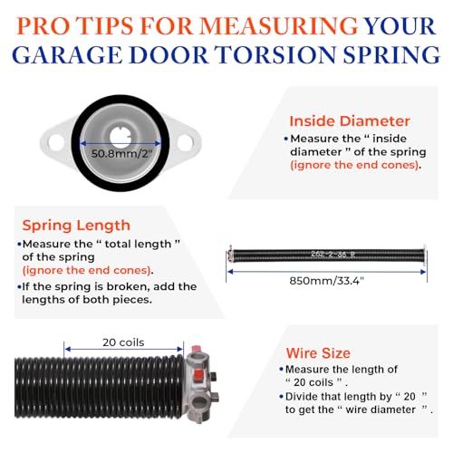 Garage Door Torsion Springs Pair (2 Count)