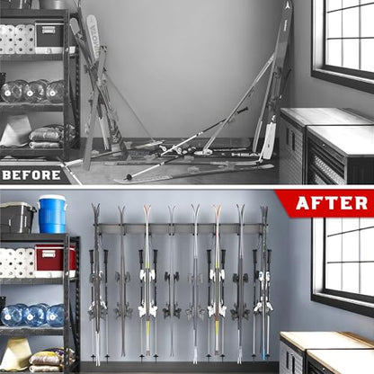 Ski Rack Wall Mounted Ski Storage Rack