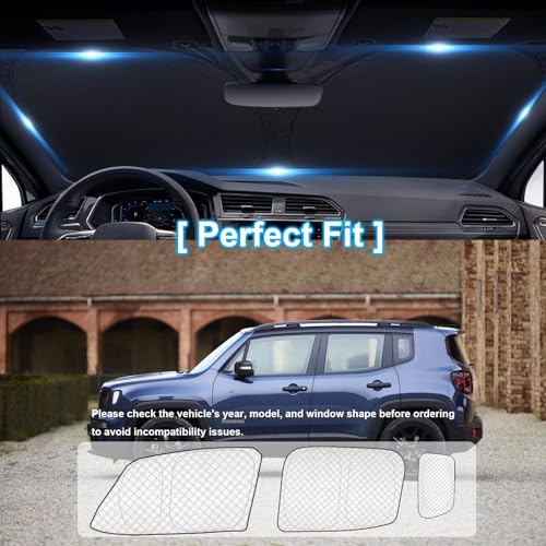 8pcs Thicken Sun Shades for Jeep Renegade 2015