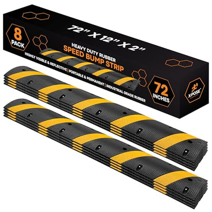 6 Ft Rubber Speed Bump (8 Count)