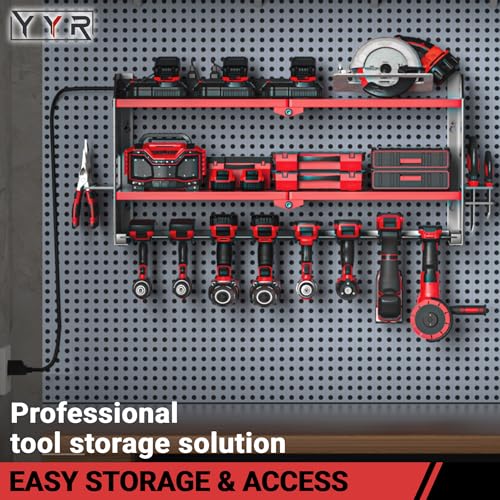 Power Tool Organizer with Charging Station Wall Mount