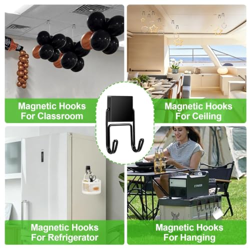 Magnetic Hooks 80lbs Magnet Hook Cruise Essentials 6 Pcs (6 Count)