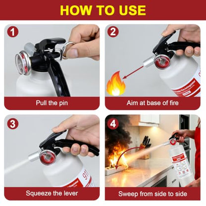 2 Pack ABC Fire Extinguishers with Mount (2 Count)