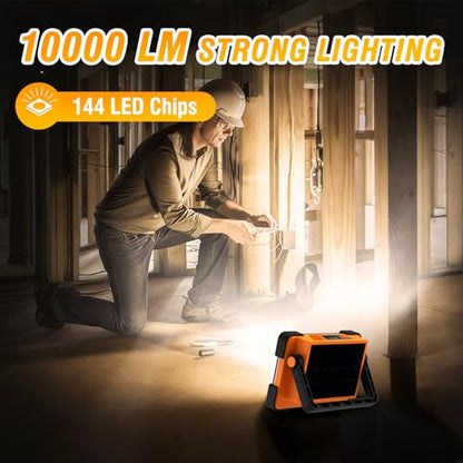 120W Solar Rechargeable 144 LED Work Light