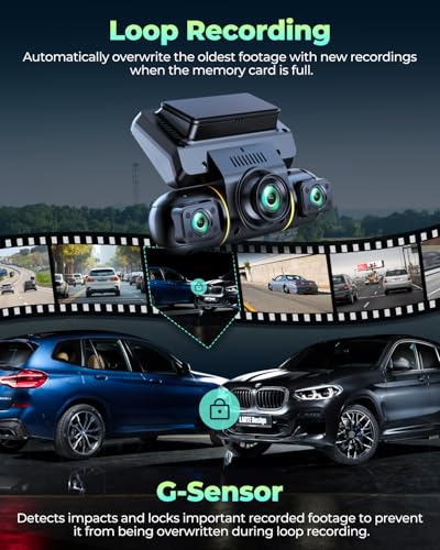 4 Channel Dash Cam 360 View Front and Rear Inside Left Right