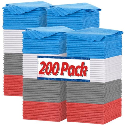 Shop Towels Microfiber Cleaning Cloth Bulk (200 Count)